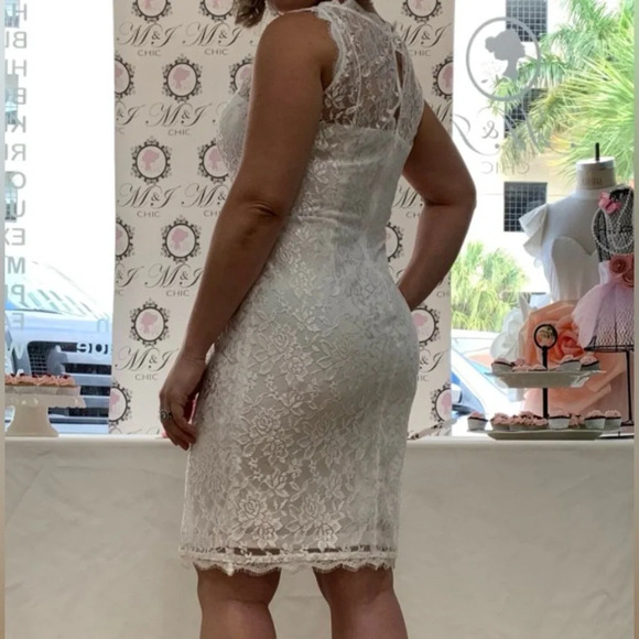 Simply Liliana White Strapless Sheath Dress - Picture 4 of 4